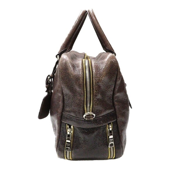 Prada Handbags - Prada SFU MIRTILLO Leather Bag Glitter Boston